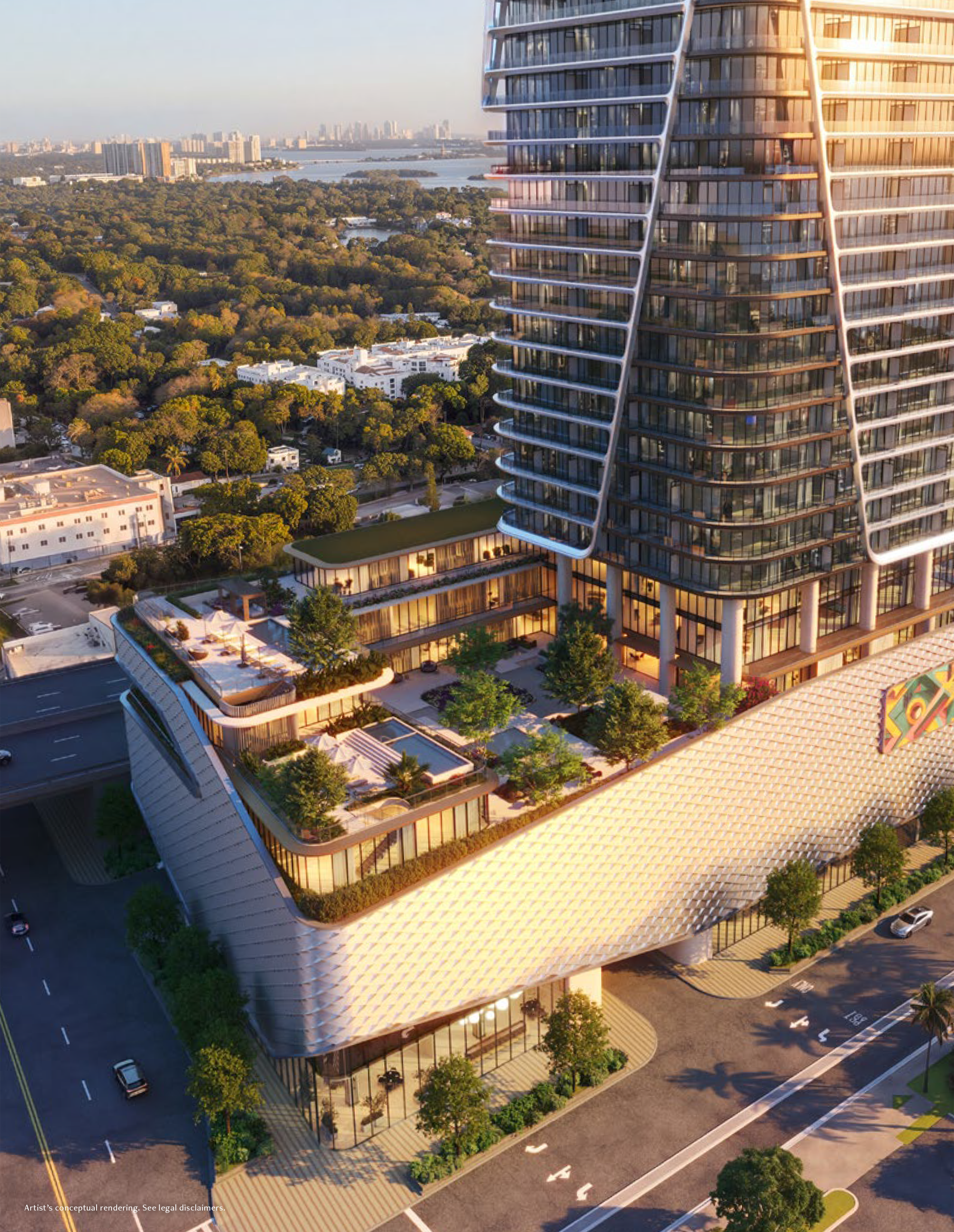 Seven Park Residences Hallandale – Luxury Residential Building Exterior view of Seven Park Residences in Hallandale-Hollywood, a modern luxury residential building with elegant architectural design.